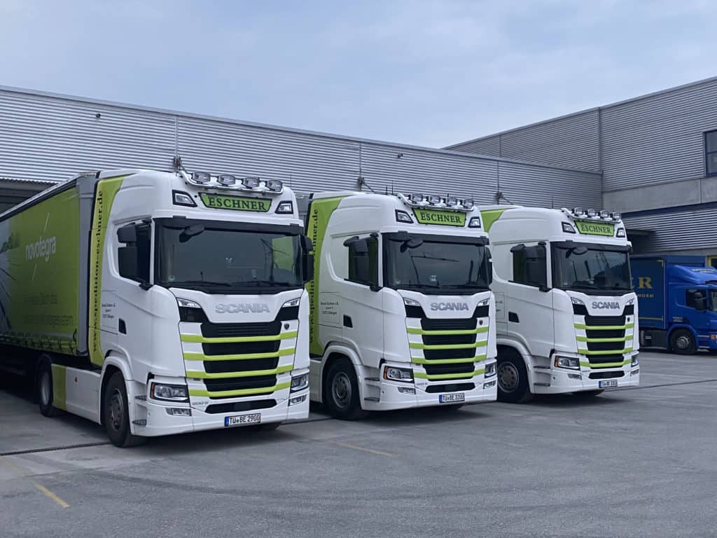 Drei neue Scania S500 LKW Spedition Eschner inTübingen
